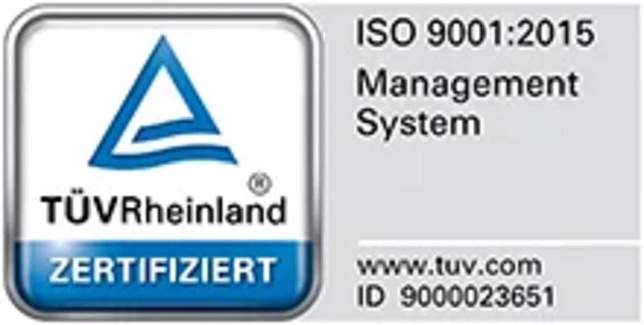 Öffnet PDF Zertifikat TÜV Rheinland ISO 9001:2015